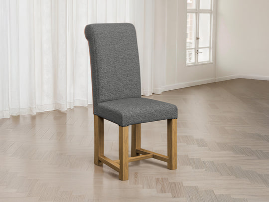 Harris Tweed Harris Dark Grey Hudson Dining Chair Front Lifestyle Image