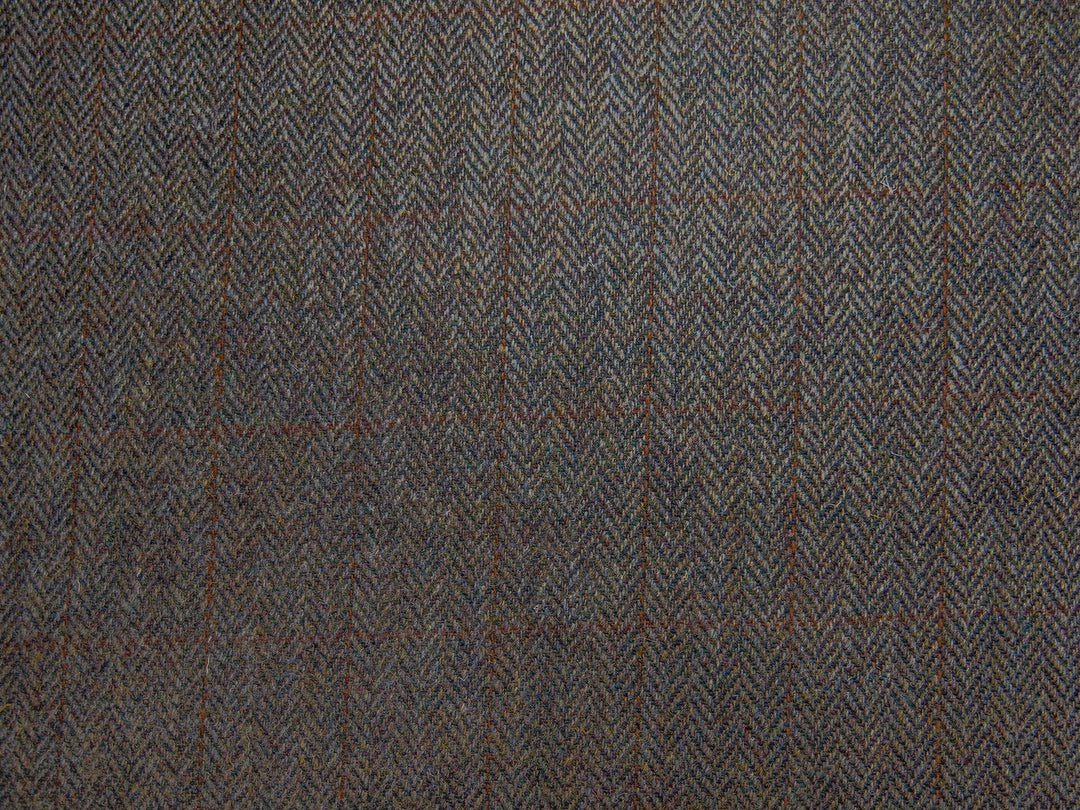 Harris Tweed Herringbone Forest Hudson Dining Chair Fabric Image 1