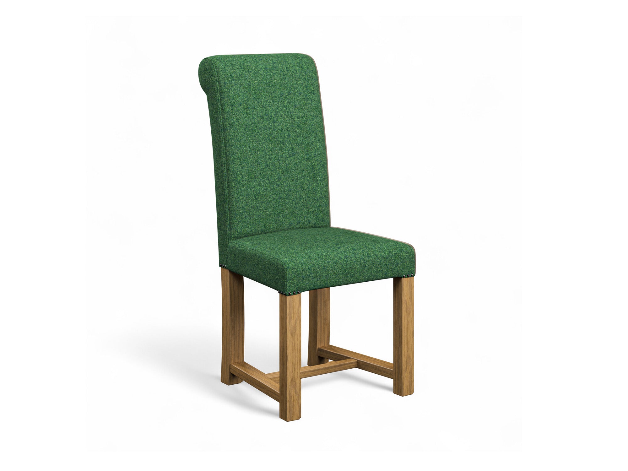 Harris Tweed Harris Green Hudson Dining Chair Front Cut Out