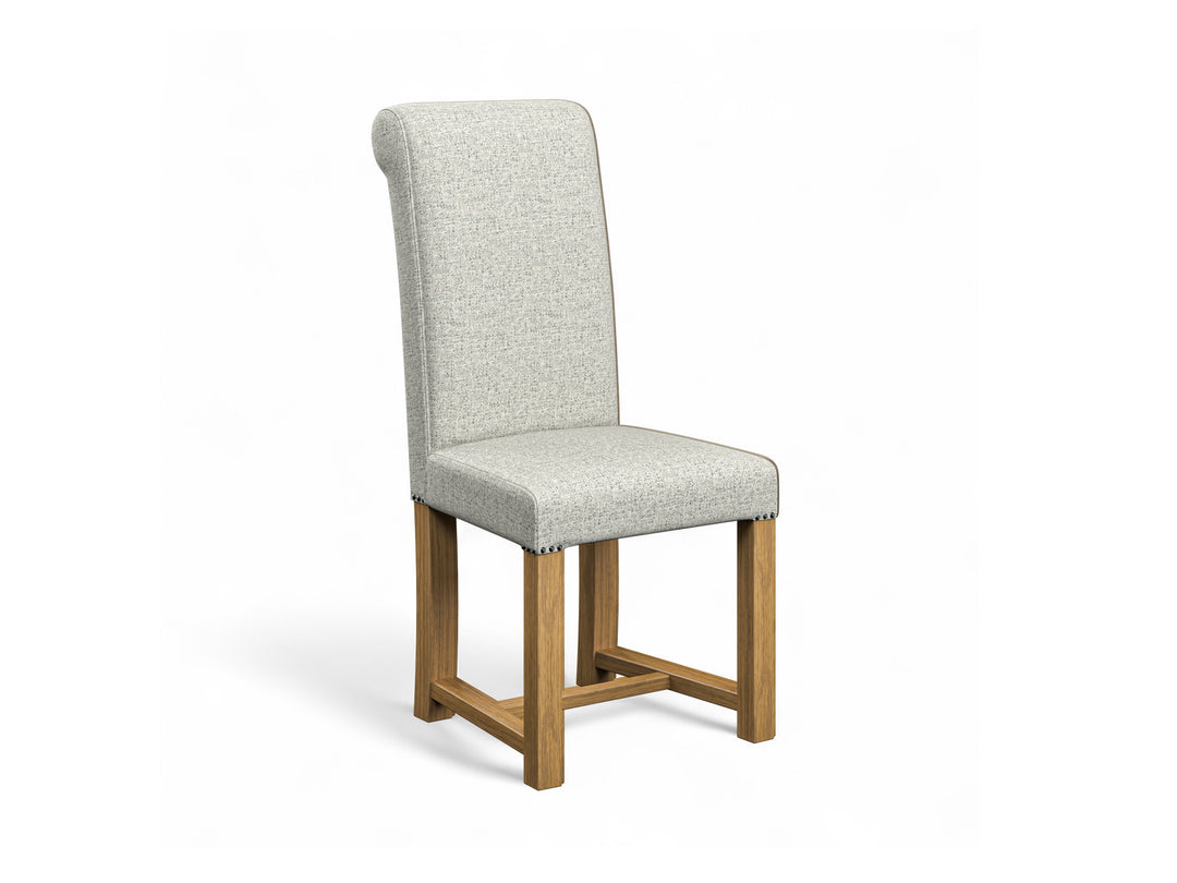 Harris Tweed Harris Light Grey Hudson Dining Chair Front Cut Out