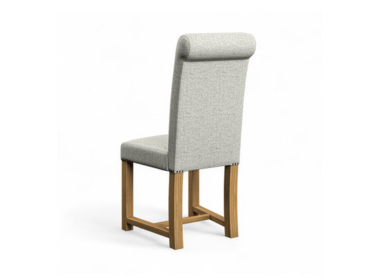Harris Tweed Harris Light Grey Hudson Dining Chair Back Image