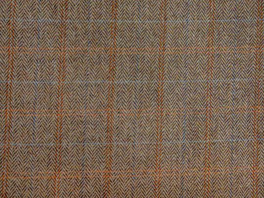 Harris Tweed Herringbone Moss Hudson Dining Chair Fabric Image 1