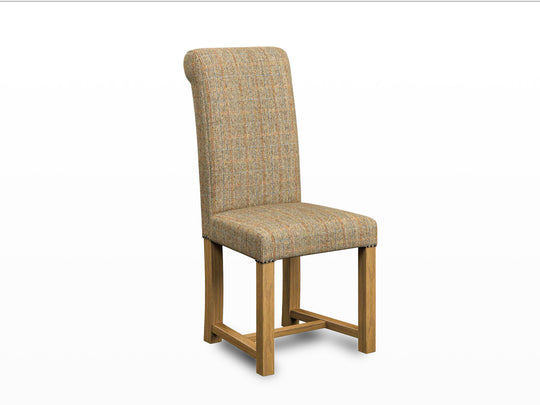 Harris Tweed Hudson Dining Chair in Herringbone Moss