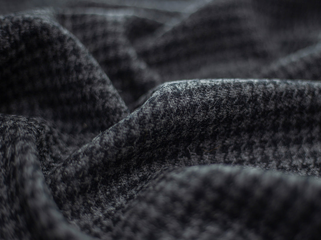 Harris Tweed Houndstooth Smoke Hudson Dining Chair Fabric Image 2
