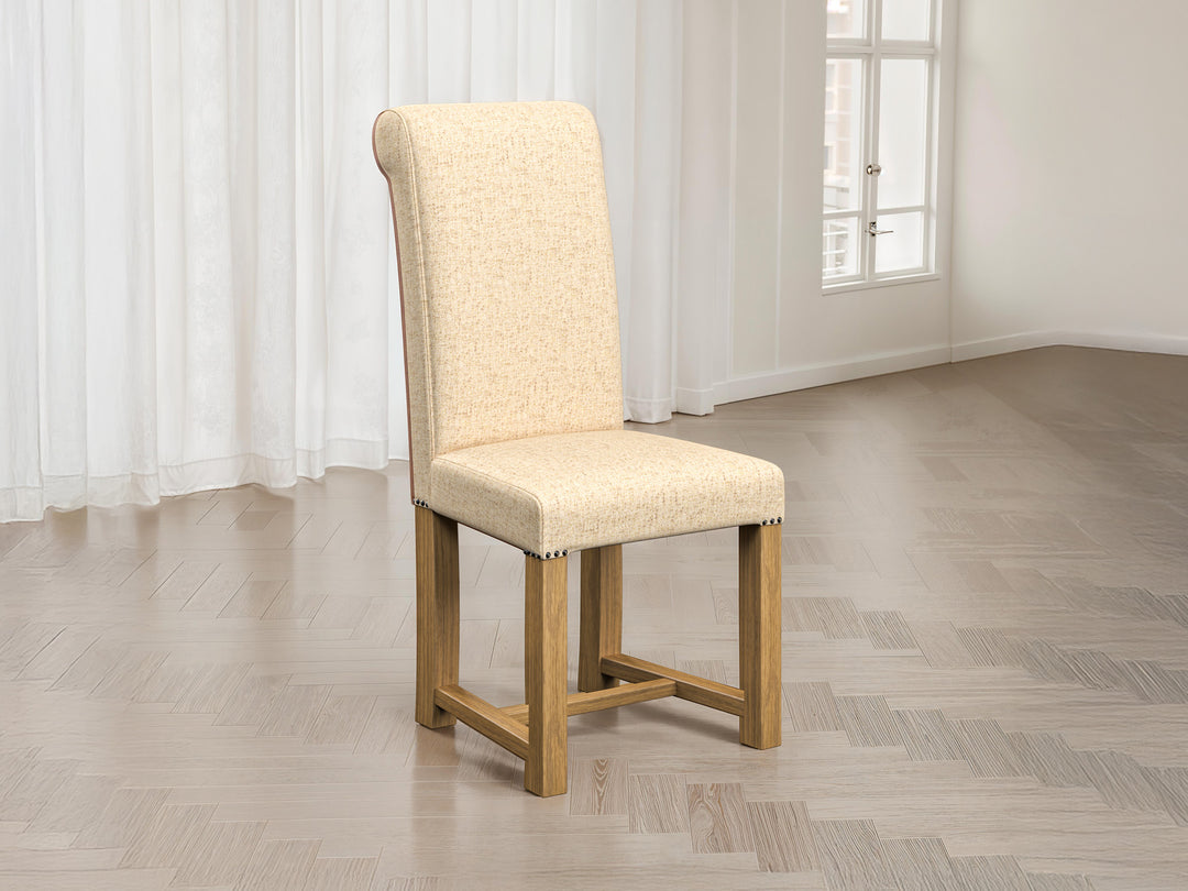 Harris Tweed Harris Yellow Hudson Dining Chair Front Lifestyle Image