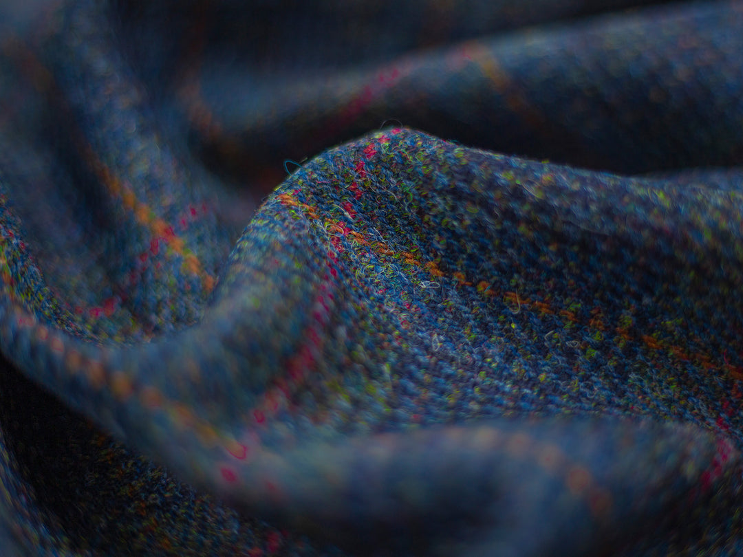 Harris Tweed Check Midnight Hudson Dining Chair Fabric Image 2
