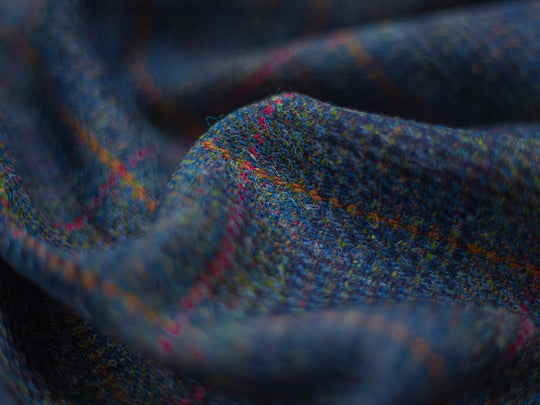 Harris Tweed Check Midnight Hudson Dining Chair Fabric Image 2