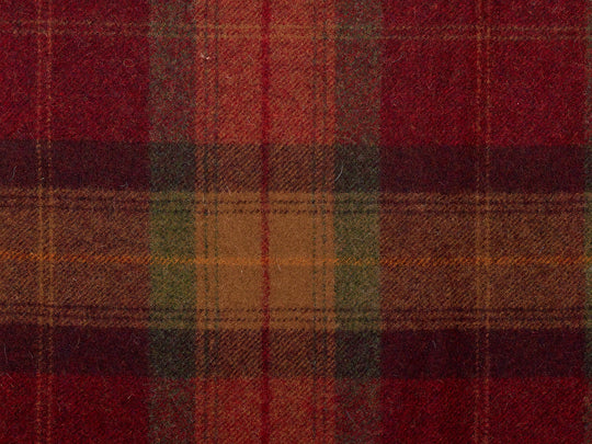 Abraham Moon Tartan Crimson Hudson Dining Chair Fabric Image 1