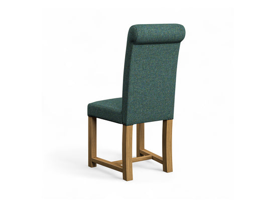Harris Tweed Harris Teal Hudson Dining Chair Back Image