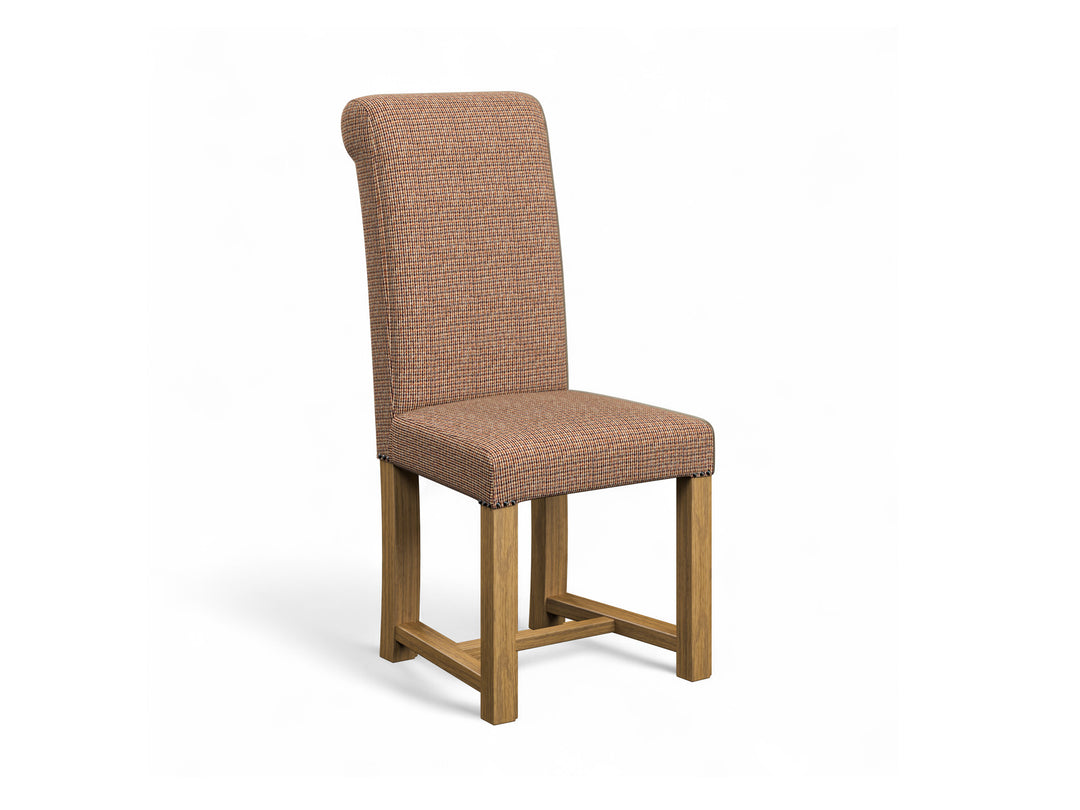 Harris Tweed Tweed Rust Hudson Dining Chair Front Cut Out