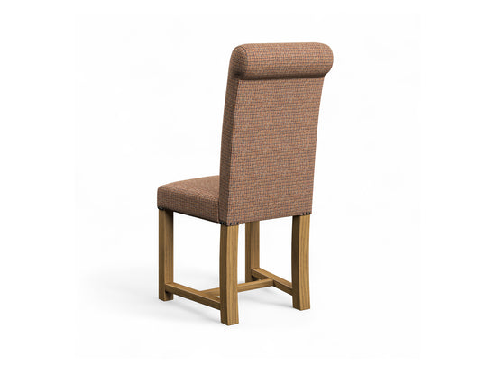 Harris Tweed Tweed Rust Hudson Dining Chair Back Image