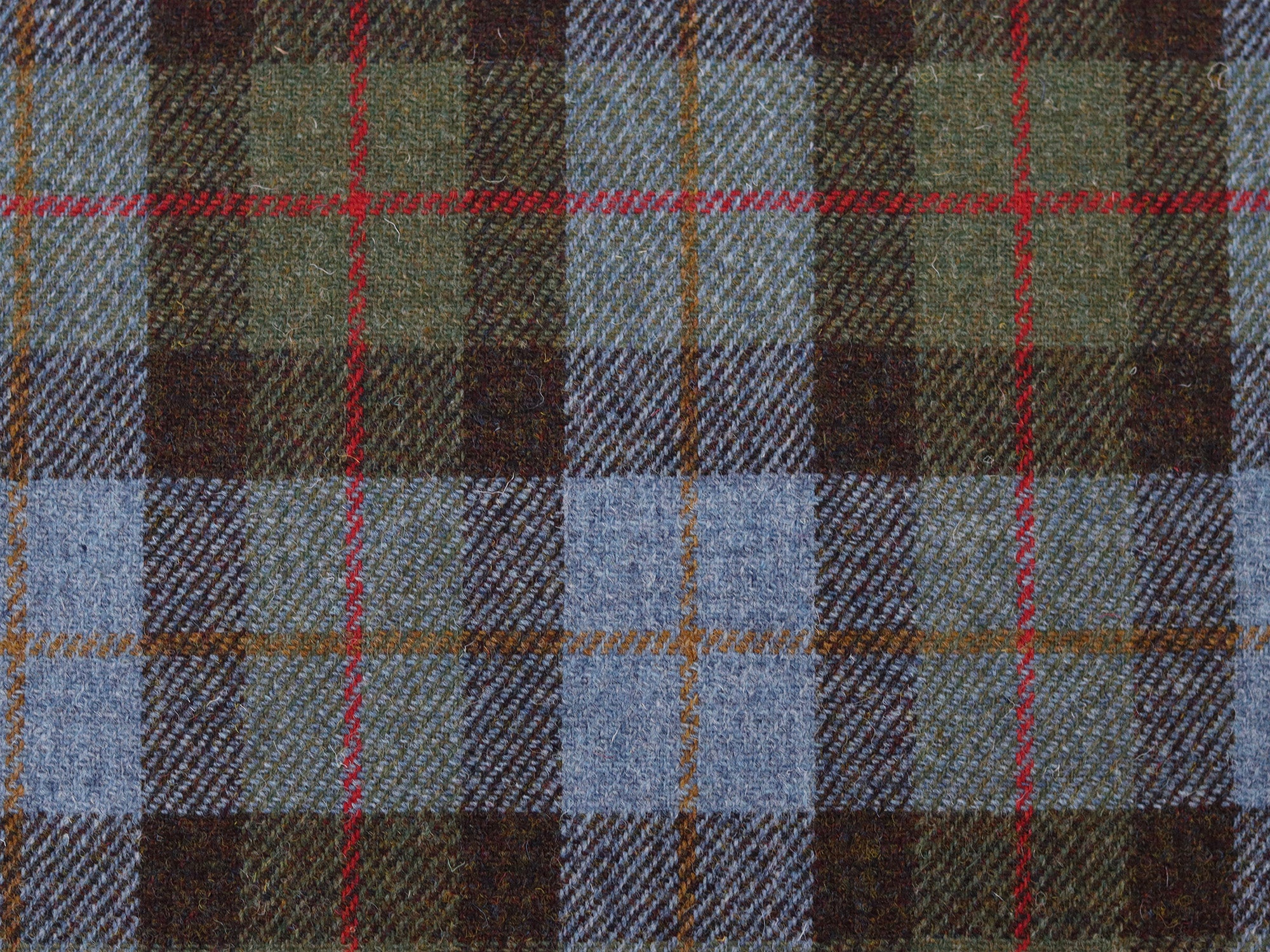 Harris Tweed Check Sky Fabric Sample – All About Tweed