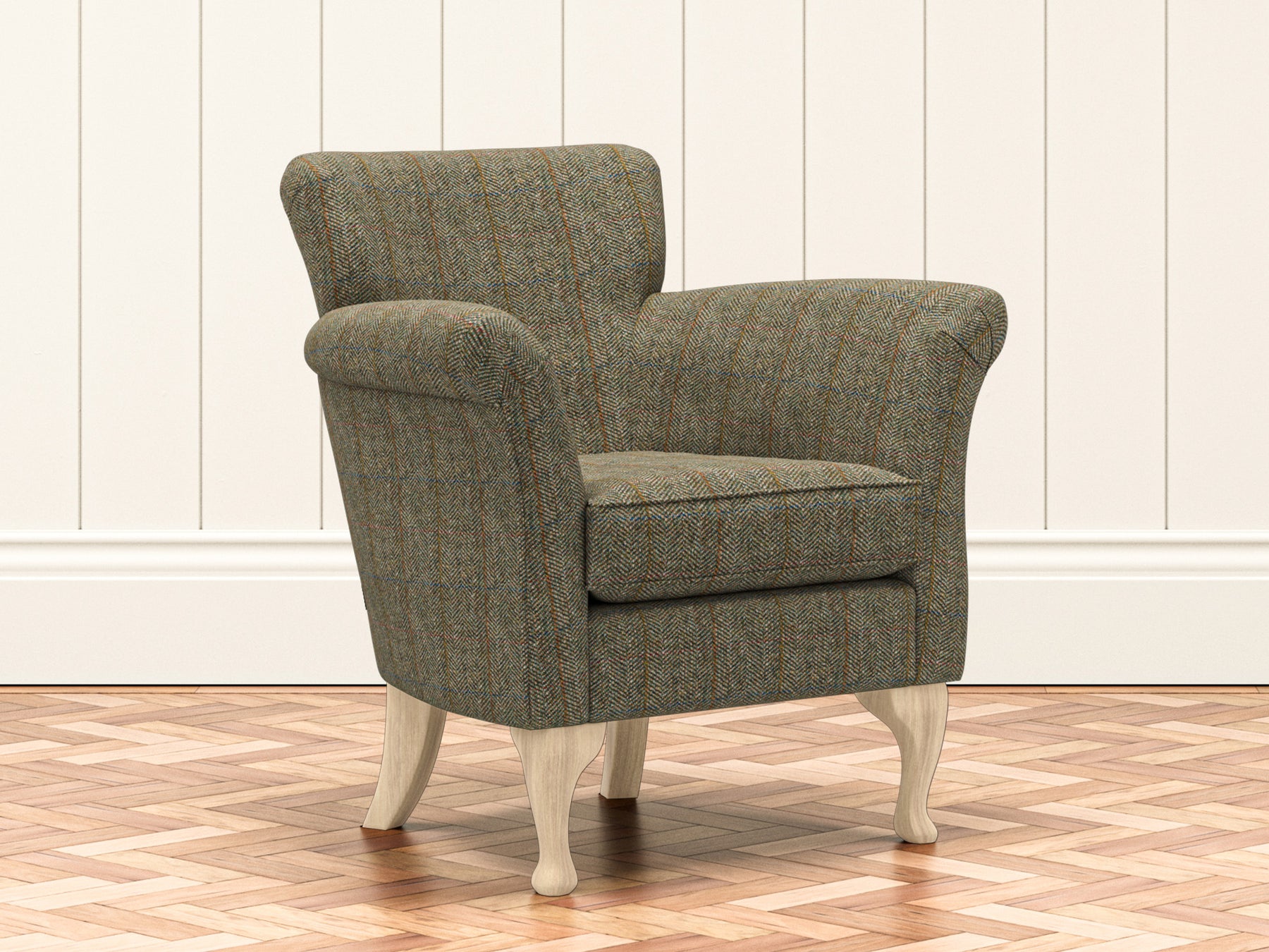 Harris Tweed Herringbone Fern Fabian Armchair – All About Tweed