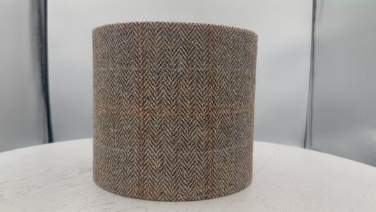 Harris Tweed Herringbone Moss Lampshade video